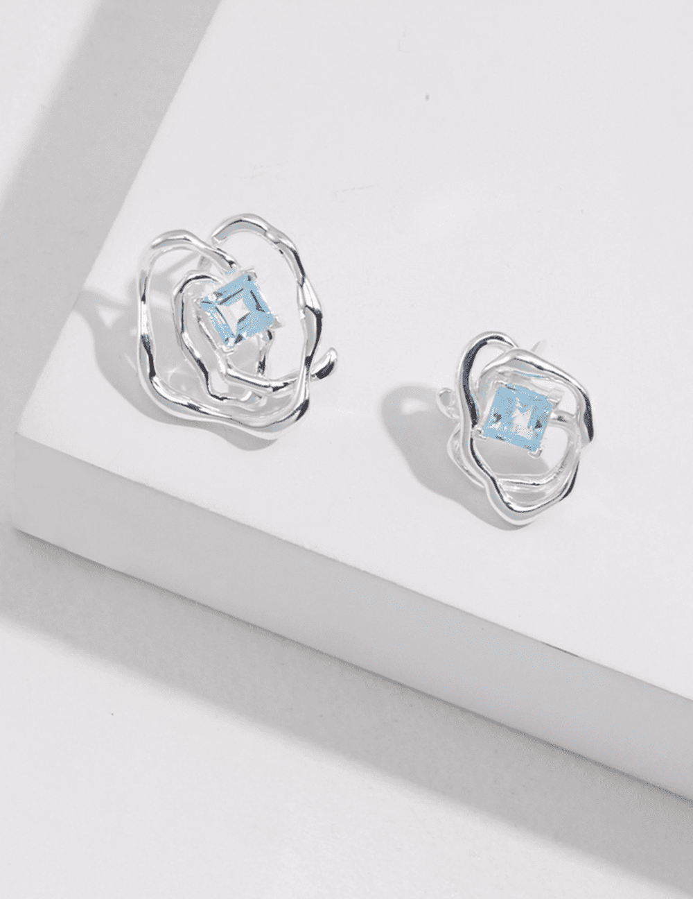 Tranquil Blue Topaz Sterling Earrings