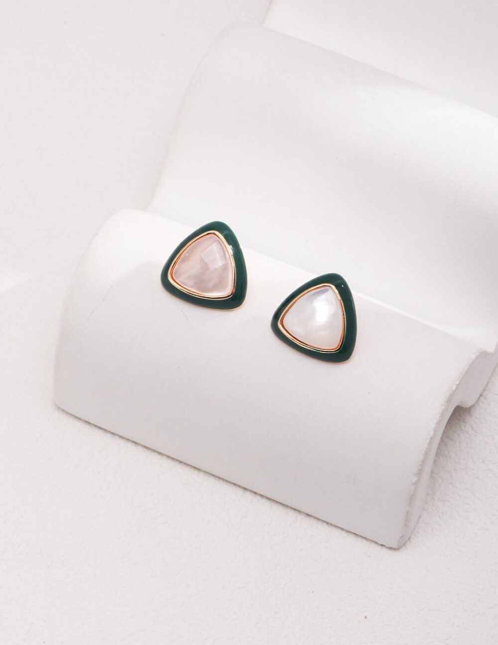 Verdant Glow Mother of Pearl Studs