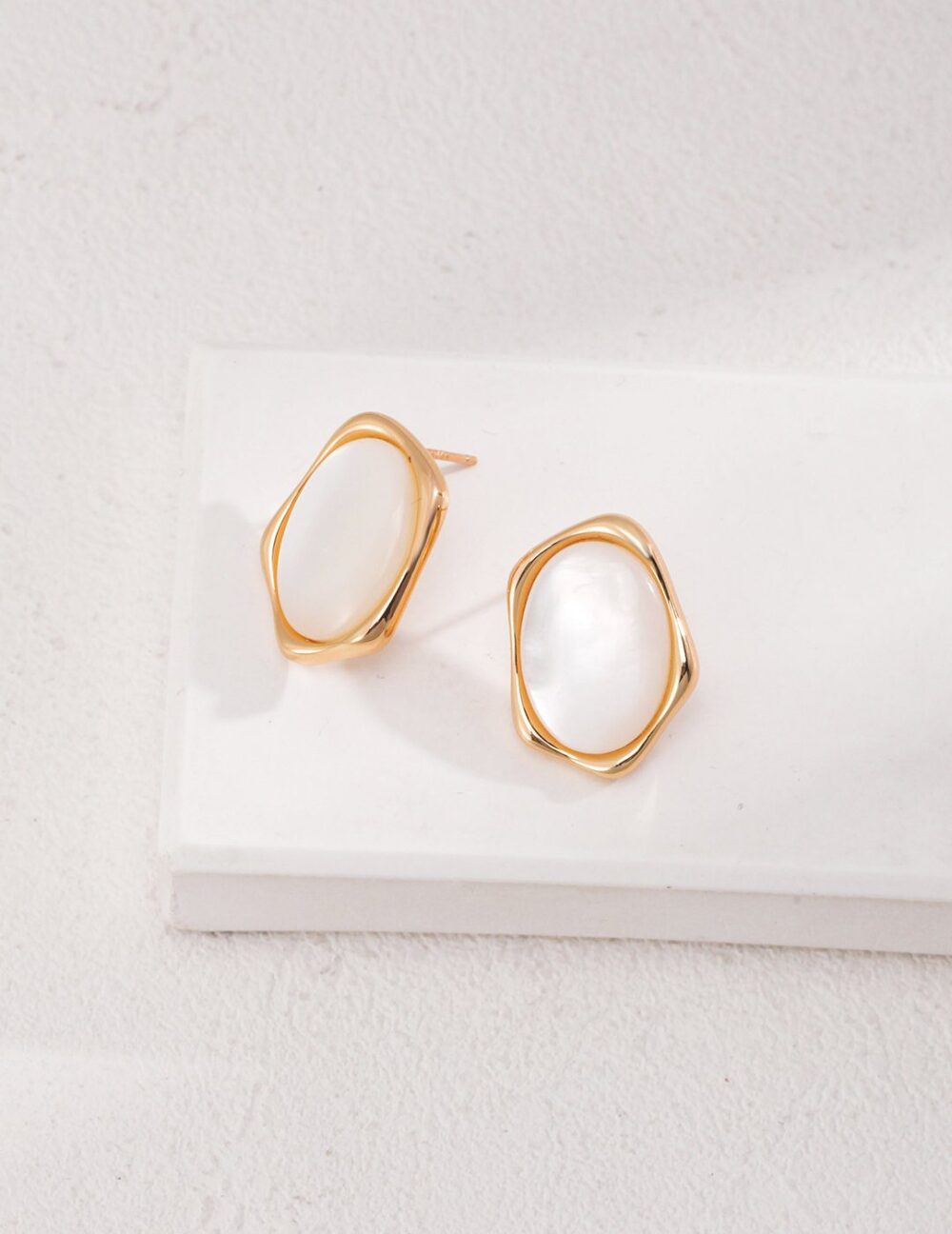 Golden Mirage Mother-of-Pearl Studs