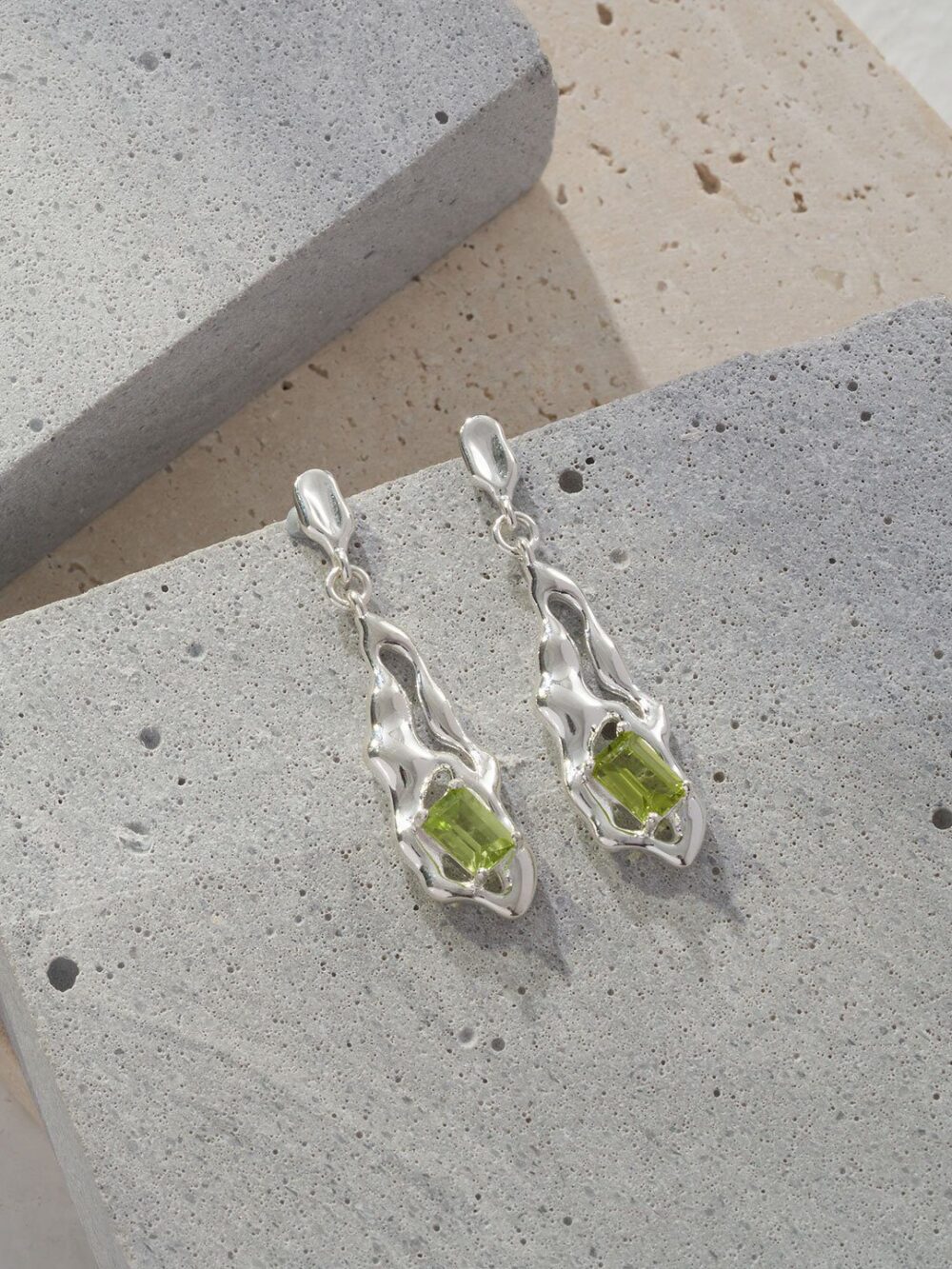 Liquid Radiance Peridot Earrings
