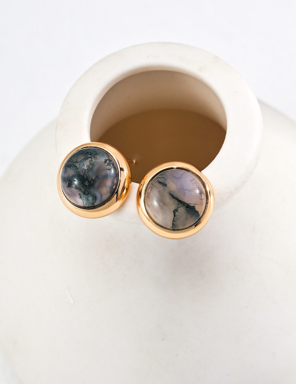 Moss Serenity Agate Studs
