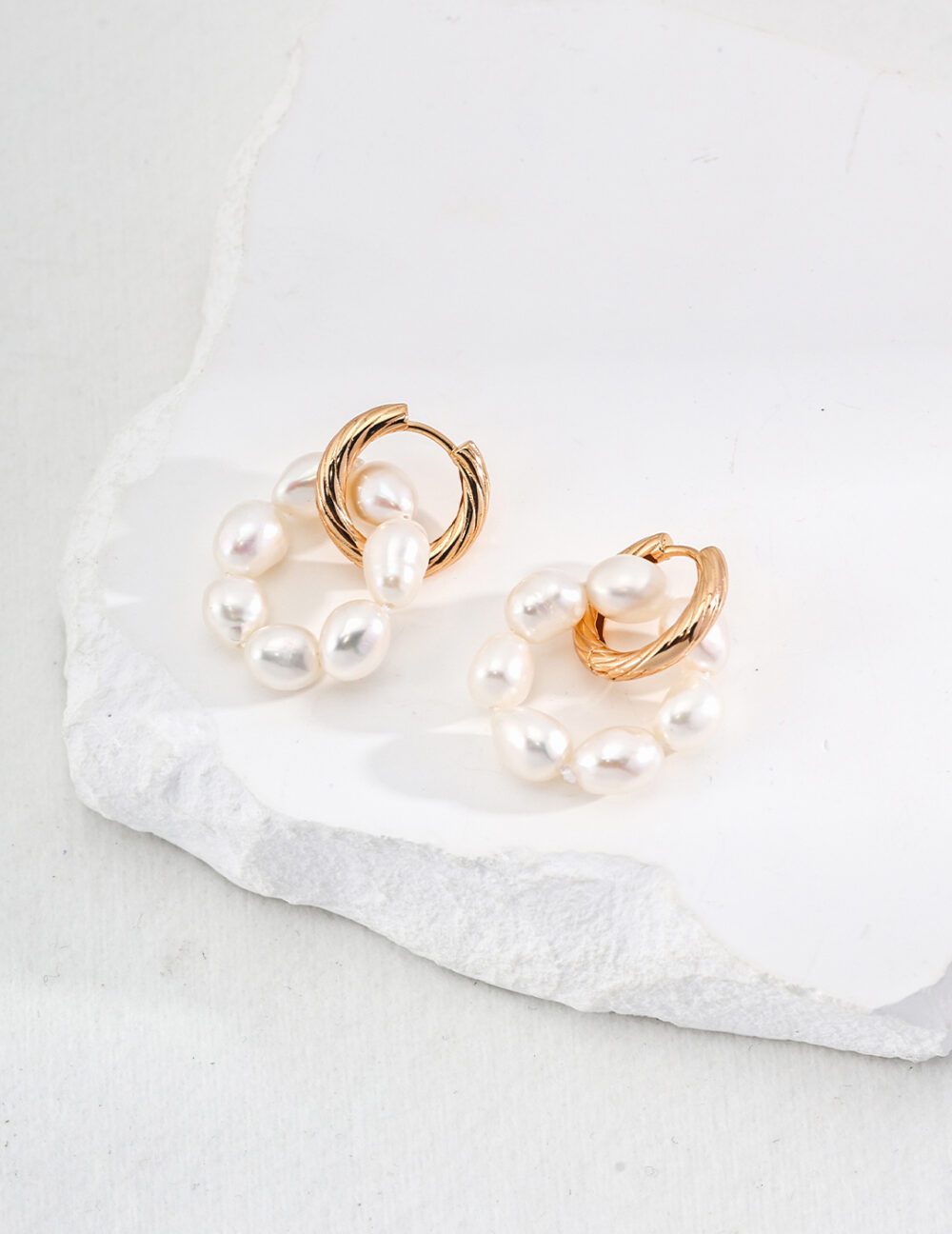 Ethereal Pearl Cascade Hoops